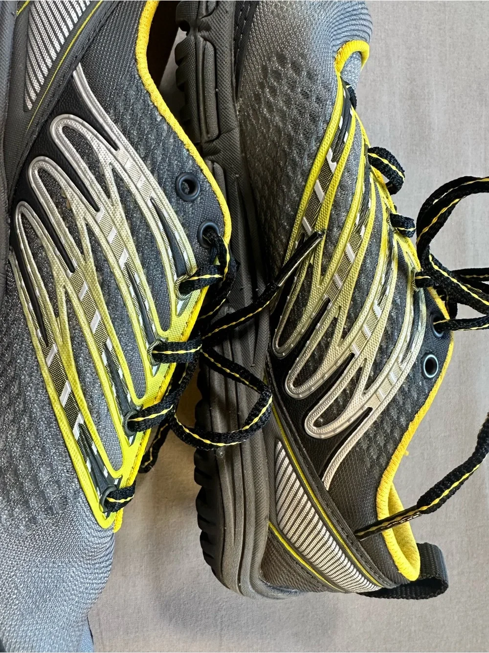 Merrell‎ Gray and Yellow Athletic Sneakers